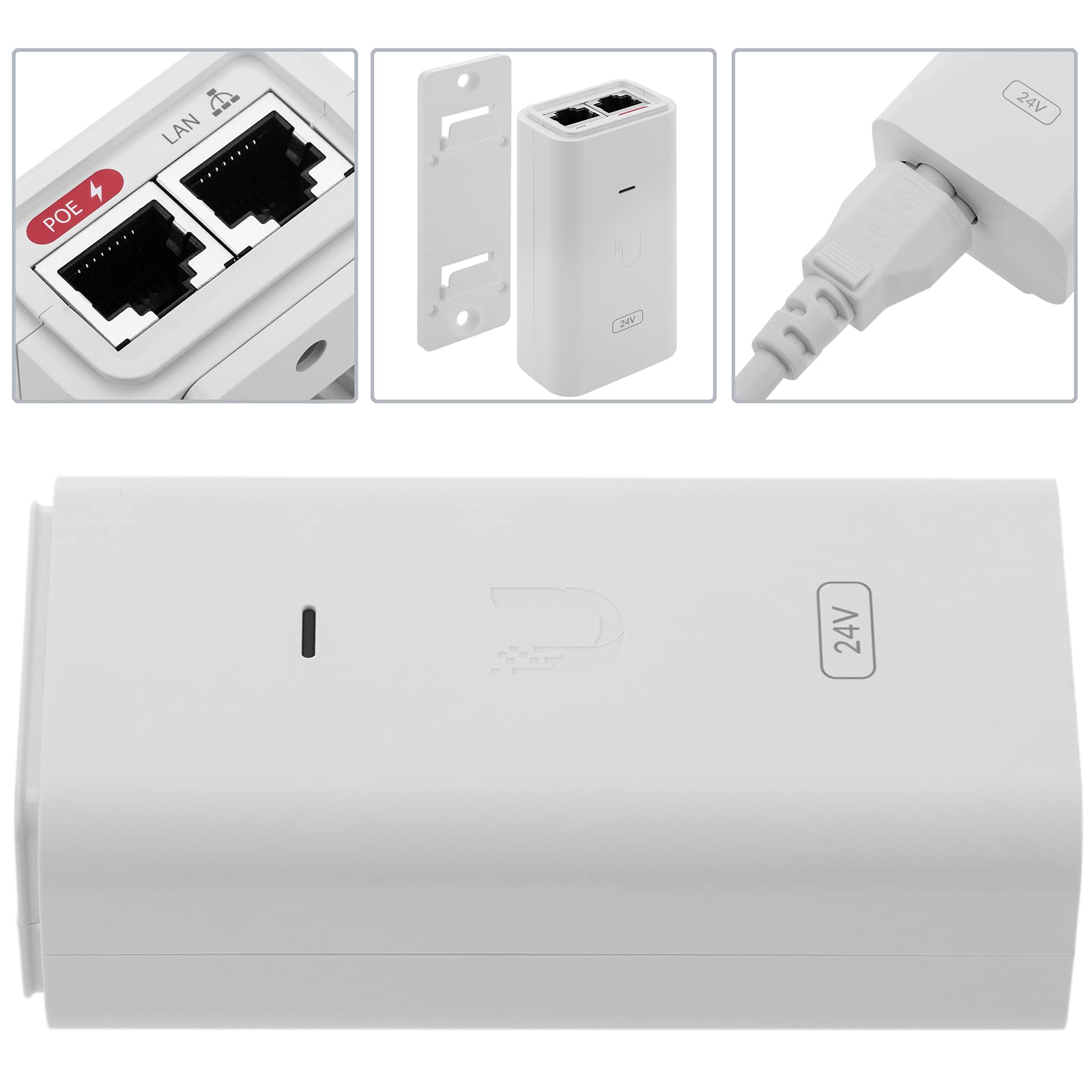 Ubiquiti Networks Power supply or adapter PoE model POE-24-12W-WH POE 24V 0.5A 10/100 White