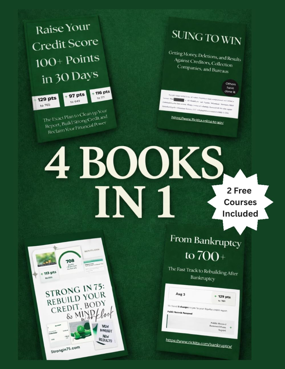 Rebuild Your Credit After Bankruptcy: 4 Books in 1 to Remove Collections, Raise Your Credit Score, and Take Back Control