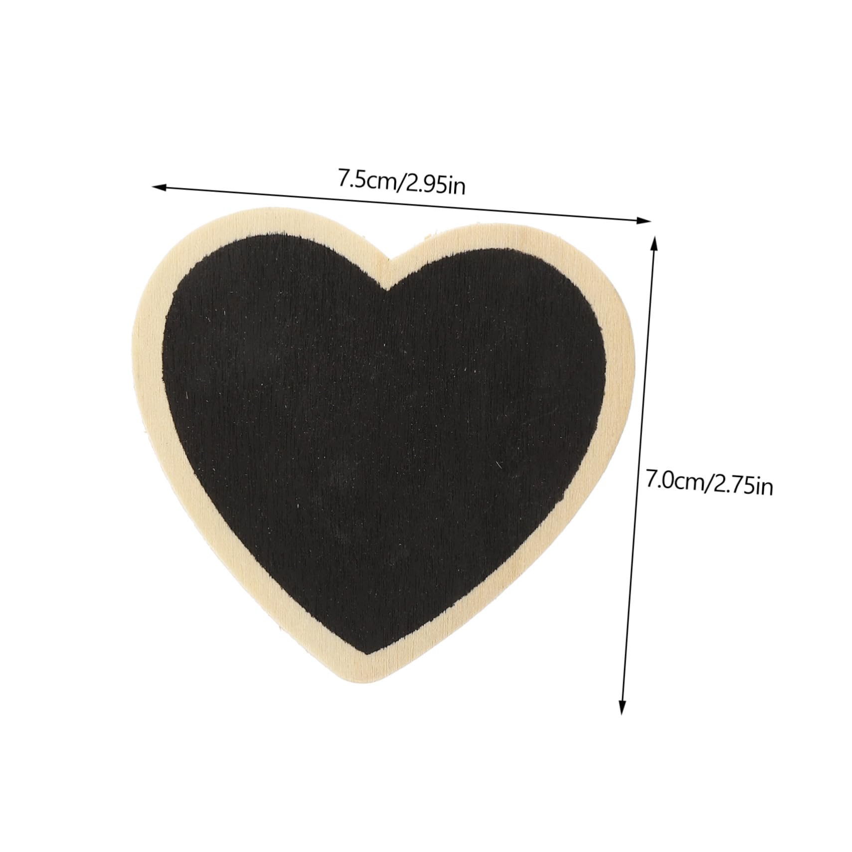 ERINGOGO 10pcs Chalkboard Labels Mini Chalkboard Sign Blackboard Style Heart Shaped Message Board for Tabletop Decor