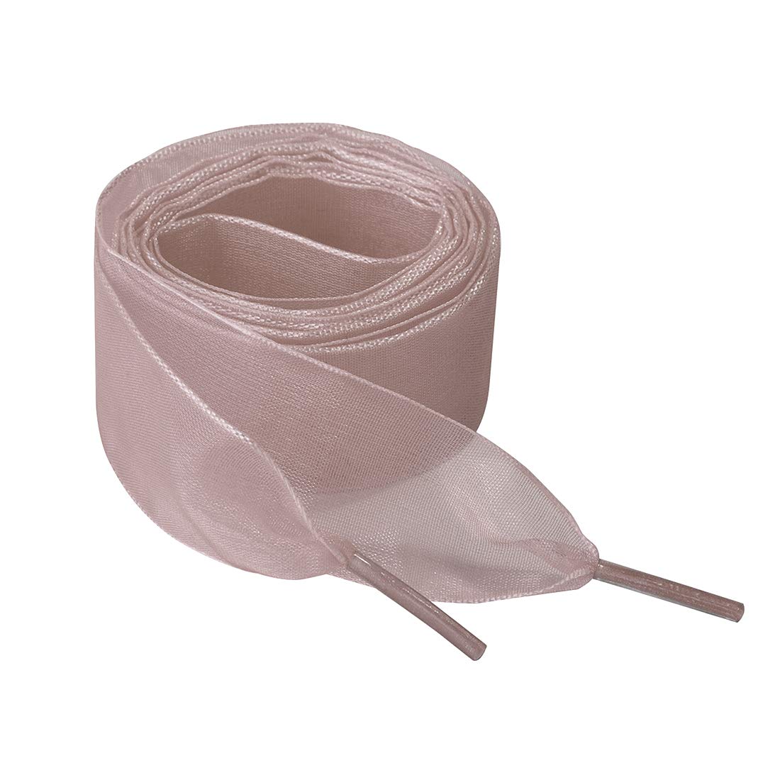 Allegra K 2 Pairs Flat Snow Yarn Shoelaces 2.5cm/4cm Wide Transparent Shoe Laces for Sneakers