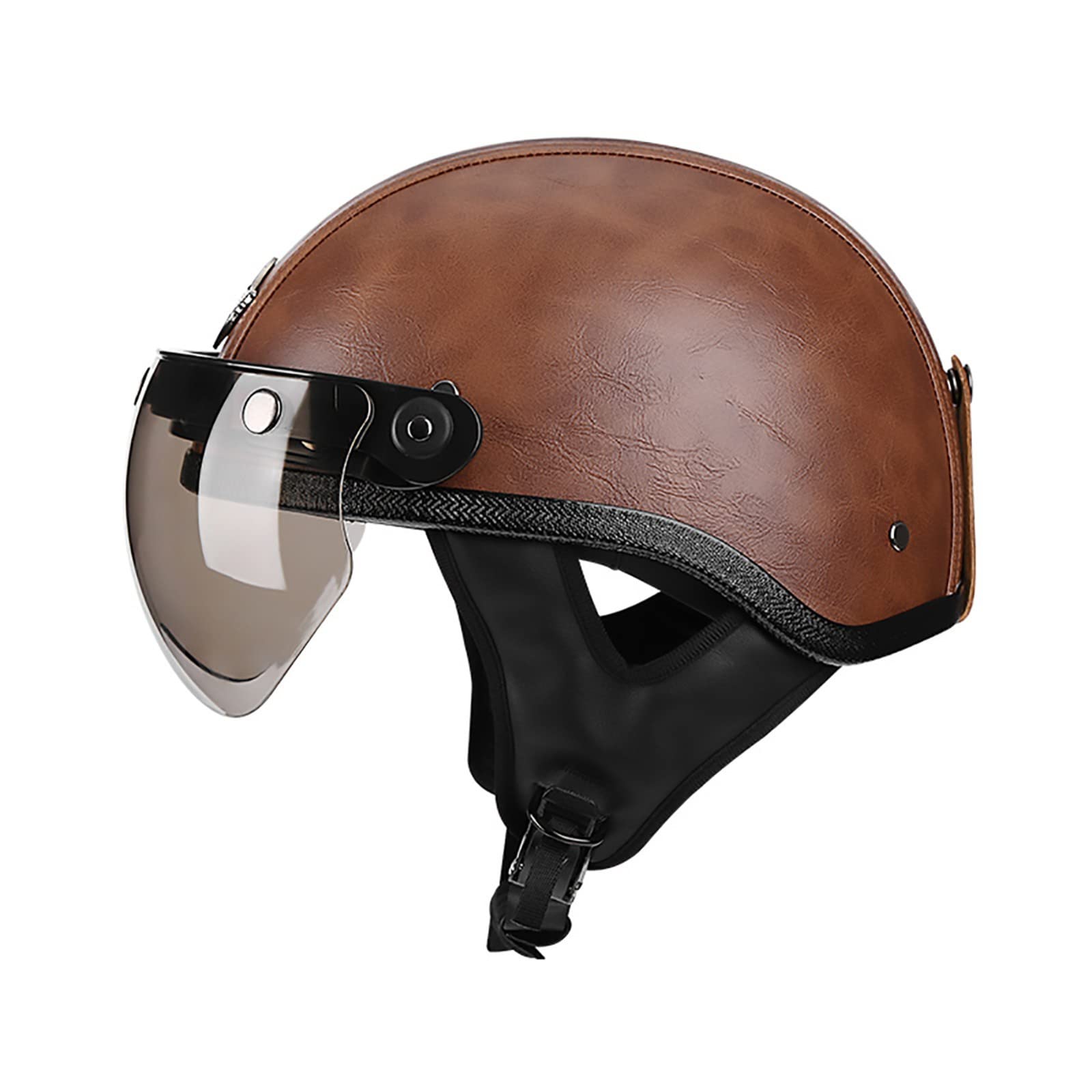 Retro Motorhelm Vintage Volwassenen Open-Face Motorhelmen Motor Half Helmetfor Mannen en Vrouwen Persoonlijkheid Baseball Cap Helm Cruiser Chopper Bromfiets ATV ECE Goedgekeurd Retro Motorhelm Vintage Volwassenen Open-Face Motorhelmen Motor Half Helmetfor Mannen en Vrouwen Persoonlijkheid Baseball Cap Helm Cruiser Chopper Bromfiets ATV ECE Goedgekeurd