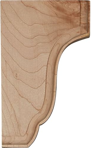 Vista 39 de Ekena Millwork ménsula Capistrano Mission de 2.5 pulgadas de ancho x 2.75 pulgadas de profundidad x 4.5 pulgadas de alto, COR02X02X04CPAL Alder