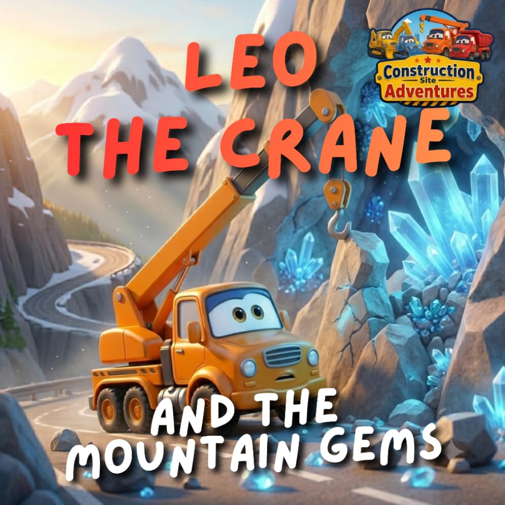Leo the crane and the mountain gems: Construction Site Adventures - Illustrated Book for Children Ages 2-5