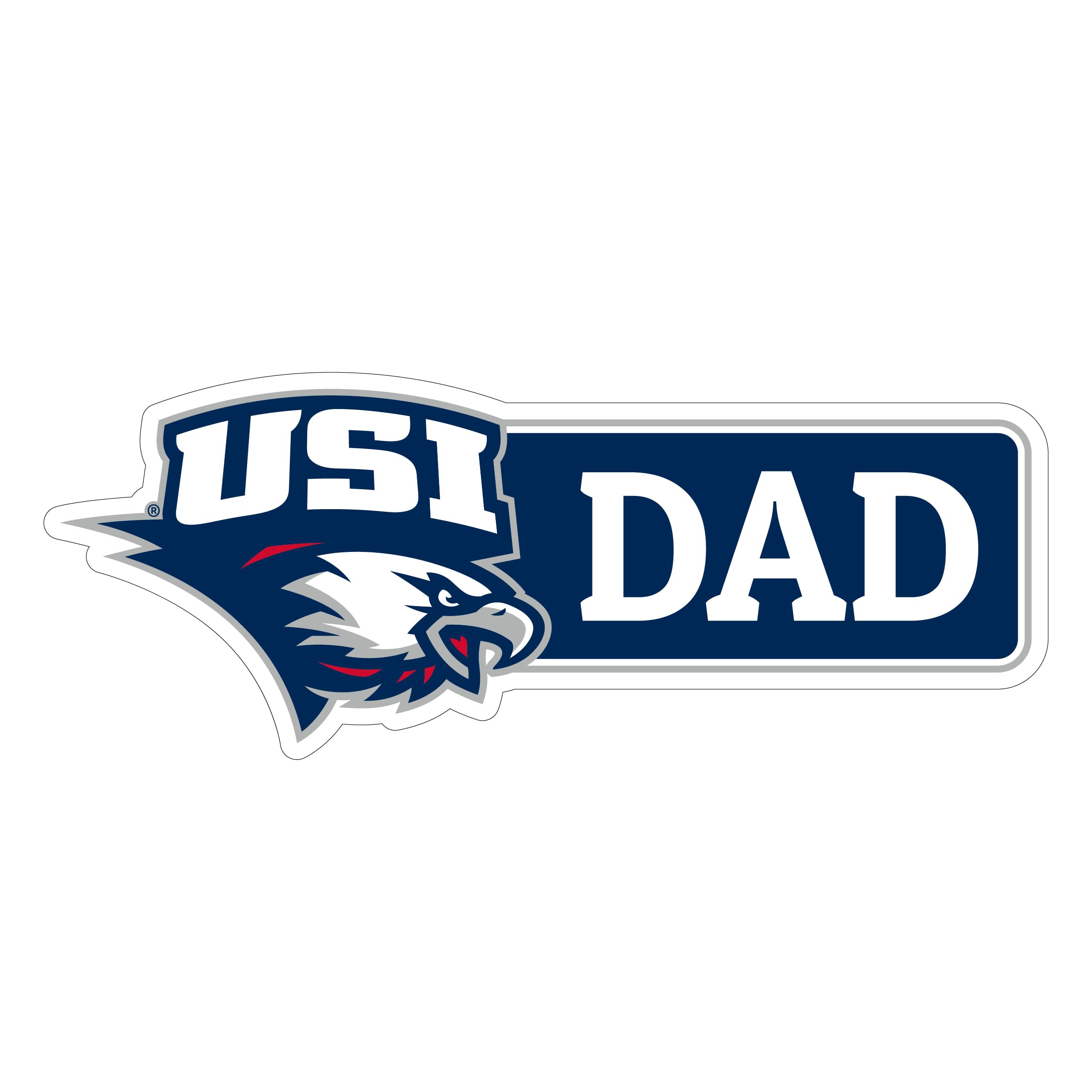 University of Southern Indiana Proud Dad Decorative Decal Officially Licensed Collegiate Product 5-Inches Wide