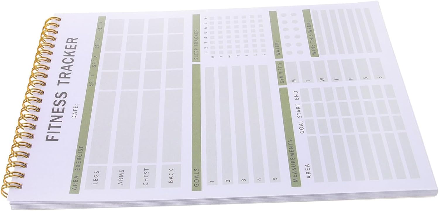 BESPORTBLE Workout Journal Notebook for Home Fitness Daily Planner for Tracking Exercise Setting Goals and Building Healthy Habits Compact Fitness Agenda Notepad for Men Women