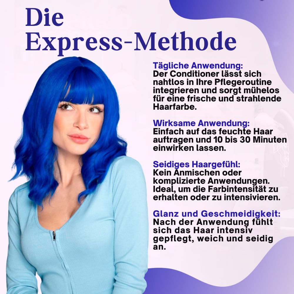 Karseell MACA CARE SYSTEM Blaue Pigment Haarmaske Tönung Farbauffrischung Verstärkt Kühle Blautöne Hydratisiert Repariert Anti-Frizz Für Trockenes Beschädigtes Coloriertes Haar 500ml