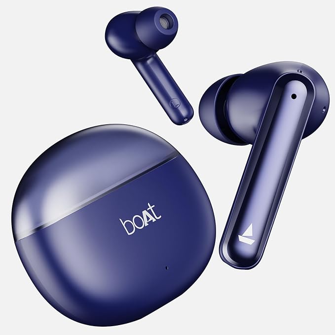 boAt Newly Launched Airdopes 141 Neo TWS Earbuds with 50 hrs Playback, Beast™ Mode, IWP™ Tech, Signature Sound, Quad Mics with ENx™, ASAP™ Charge, USB Type-C Port & IPX5(Space Blue) at Rs. 1399