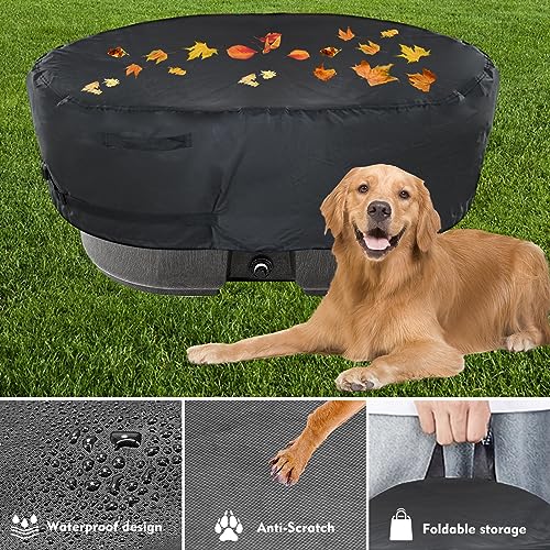 Image of Waterproof Stock Tank Cover, 420D Oxford Stock Tank Cover for 150 Gallon Stock Tank, Tear-Resistant Stock Tank Cover Keep Your Water Tank, Tub, Pool Clean for Outdoor