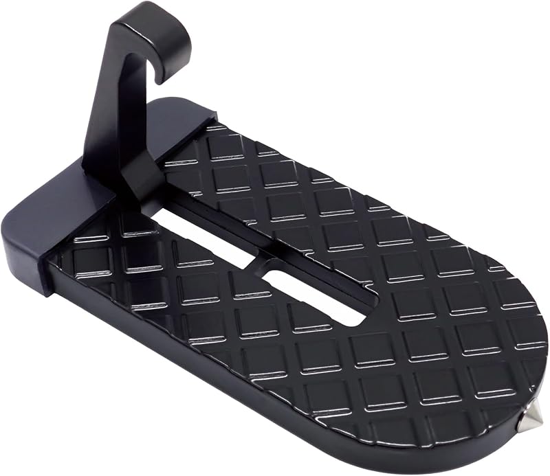 Escalón de Puerta de auto, Escalón de auto para Techo de Aleación de Aluminio Multiplegable, Escalón de Puerta de Fácil Acceso para Techo de auto, 6.3 x 3.2 pulgadas, Ajuste Universal para autos y SUV, Negro