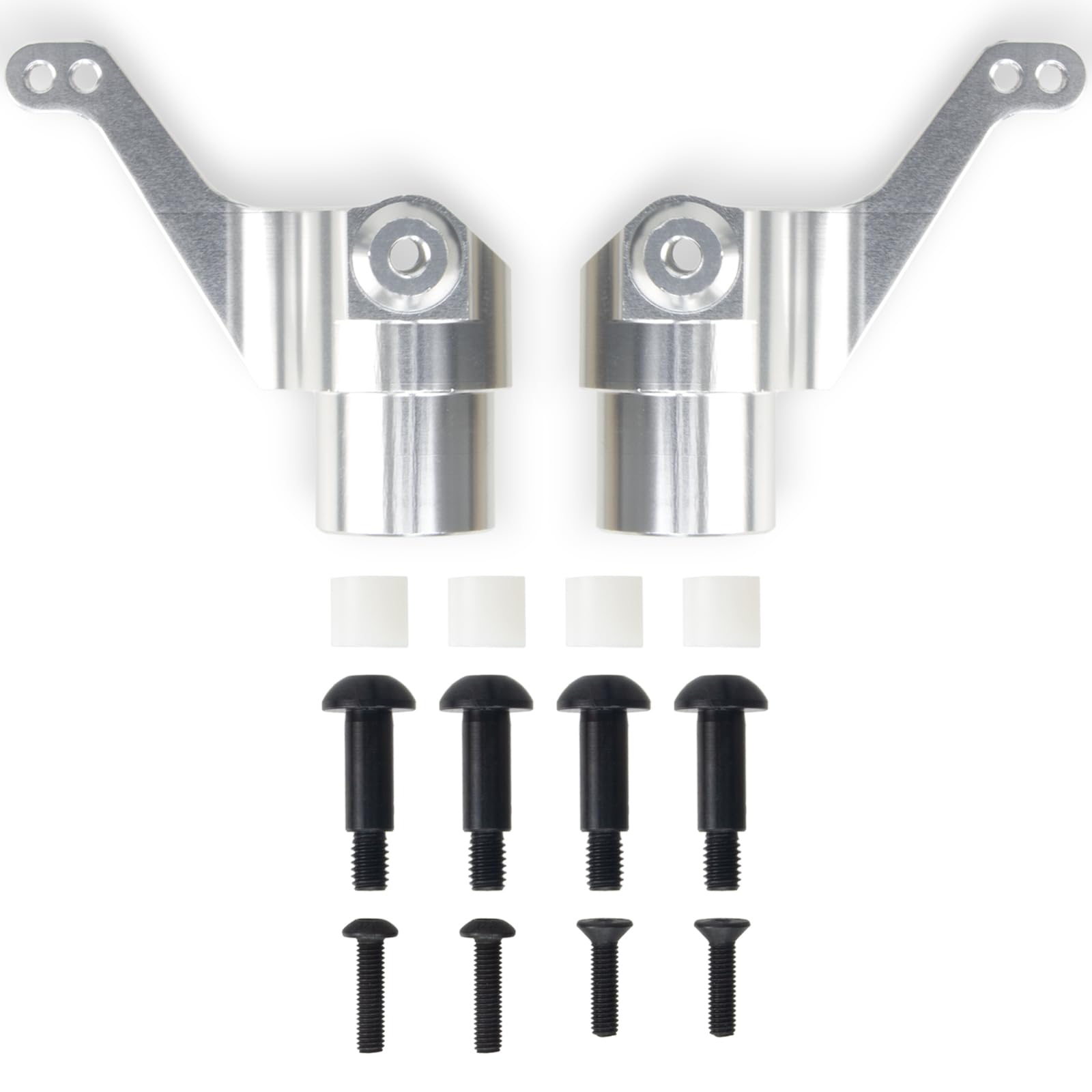 HobbyMarking Aluminum Steering Knuckles Arm Kit for Tamiya Super Clod Buster Bullhead TXT-1 1/10 Scale Monster Trucks RC Car Upgrade Parts