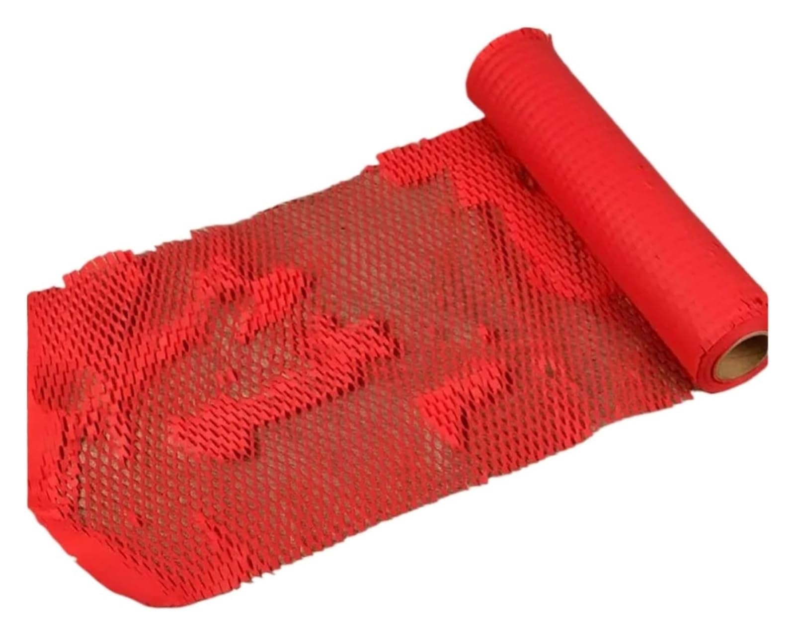 Honeycomb Packaging Paper, Honeycomb Paper Roll 30CMx5M Multicolor Degradable Kraft(Red 30cmx5m)