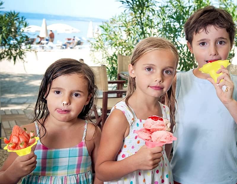 Miniatura 5 de JOSON 60 vasos coloridos con forma de flor, reutilizables pequeños vasos de goteo de hielo para afeitar, a prueba de fugas, para fiestas de