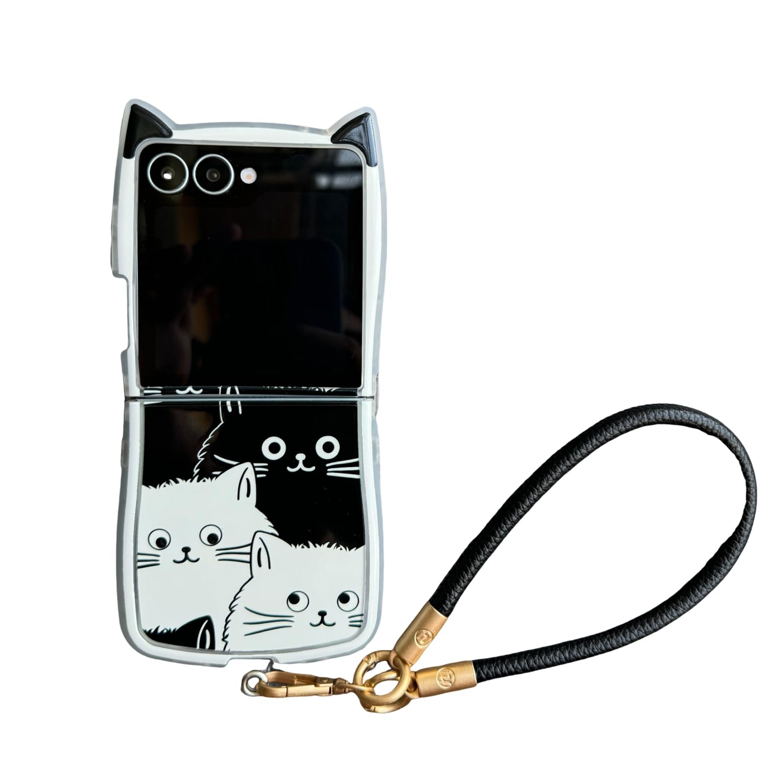 Amazon.co.jp: RUIKER Samsung galaxy z flip7 用 ケース 猫耳 動物