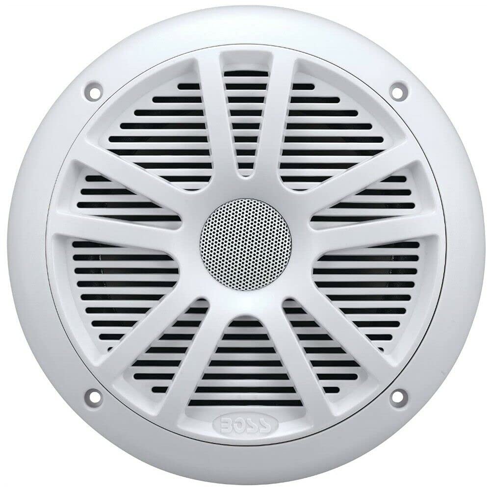 Kit Set para Boss Audio Systems MR6W 2 Altavoces Marinos náuticos 6.5" 19.00 cm 90 Watt rms 180 Watt MAX Impermeable Blanco (Set 2) Barcos + Pegatinas y Accesorios