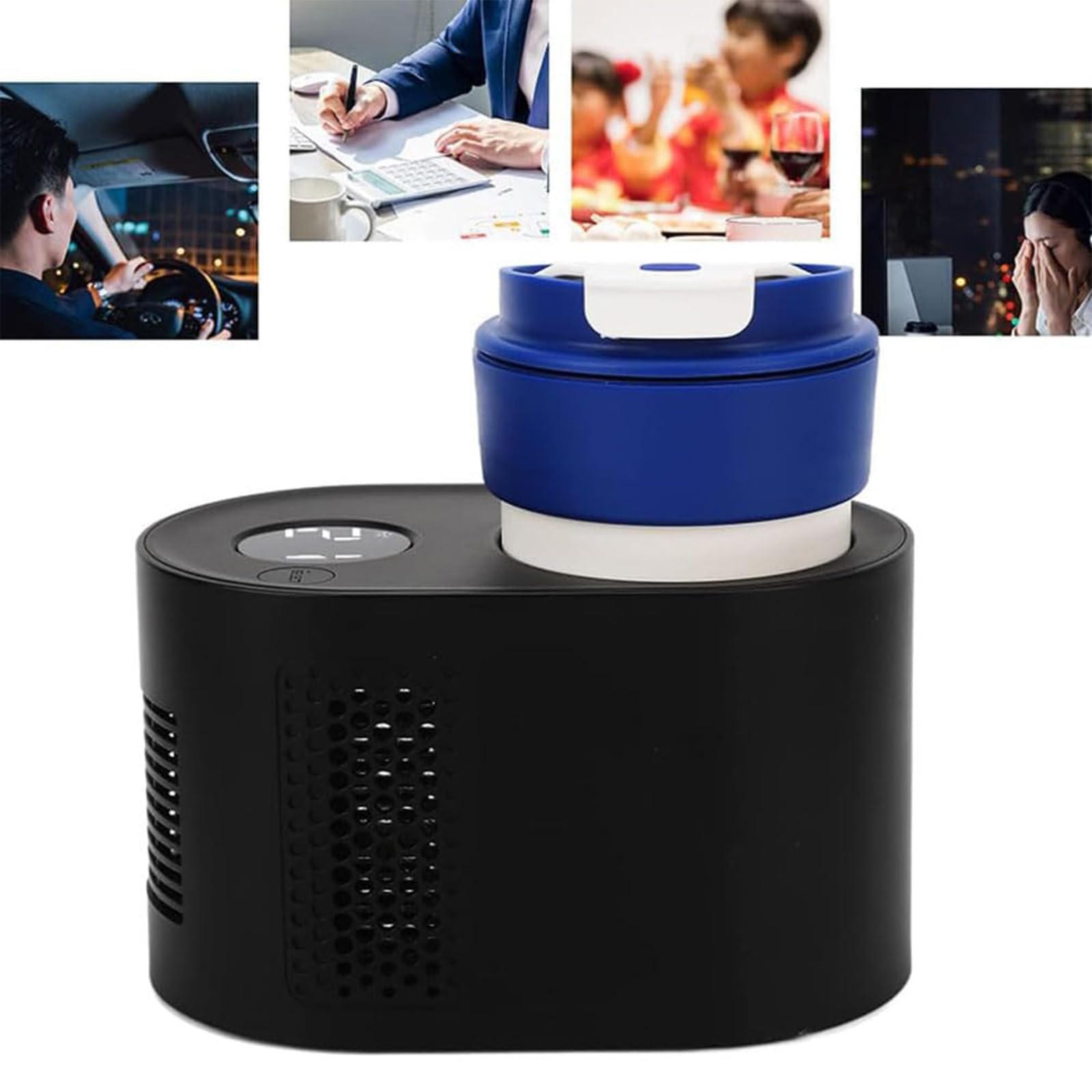 Schnellheizender Kühlbecher, Intelligenter Auto-heiz- Und Kühlbecher Mit Led-anzeige, 0 °c Kühlung & 60 °c Heizung, 40–60 °c Konstante Temperatur, Für Auto, Büro, Zuhause, Bier, Saft