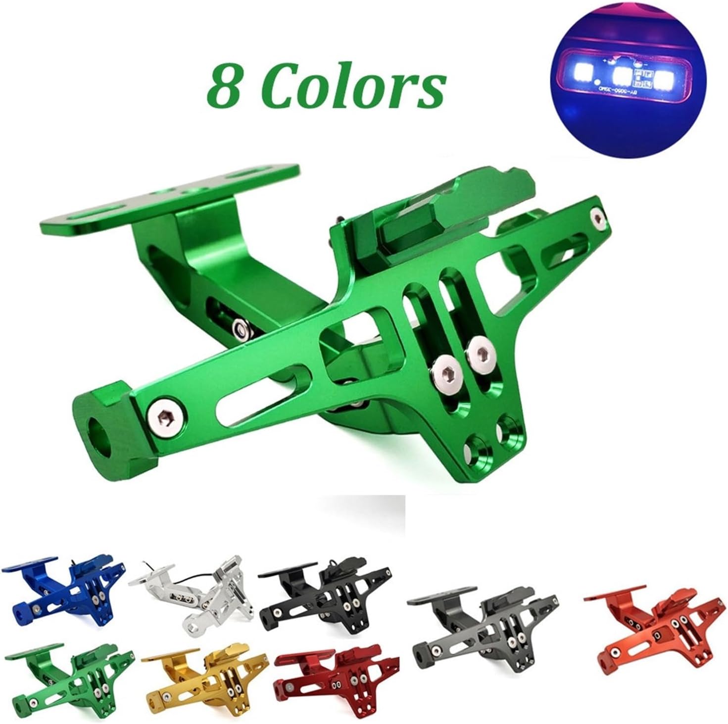 Newest Motorcycle License Plate Holder Support Plaque Moto Bracket Frame Compatible With Fz6 Fz1 502 Tnt 125(Orange)
