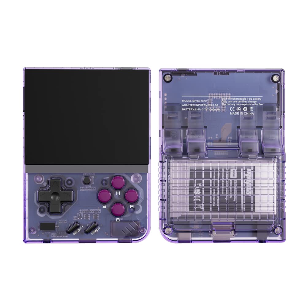 Mini Plus Console di Gioco Portatile Retro Sistema Linux Schermo IPS 3,5 Pollici Giocatori di Gioco Portatile Supporto WiFi Ricaricabile Regalo per Bambini e Adulti (Viola)