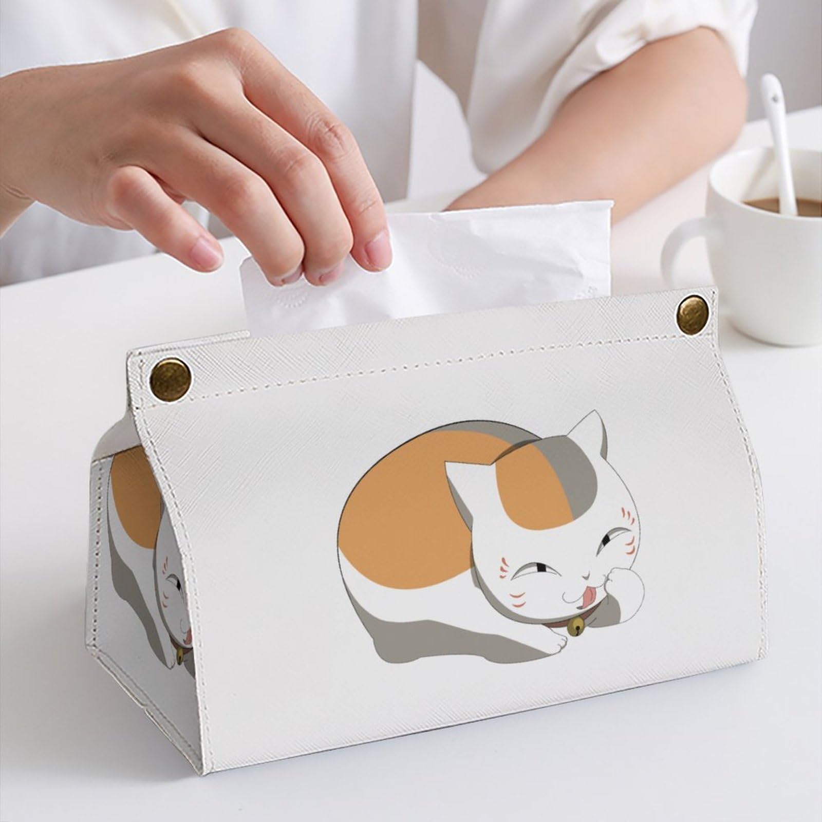 Amazon｜ティッシュケース おしゃれ PUレザー 夏目友人帳 ニャンコ先生