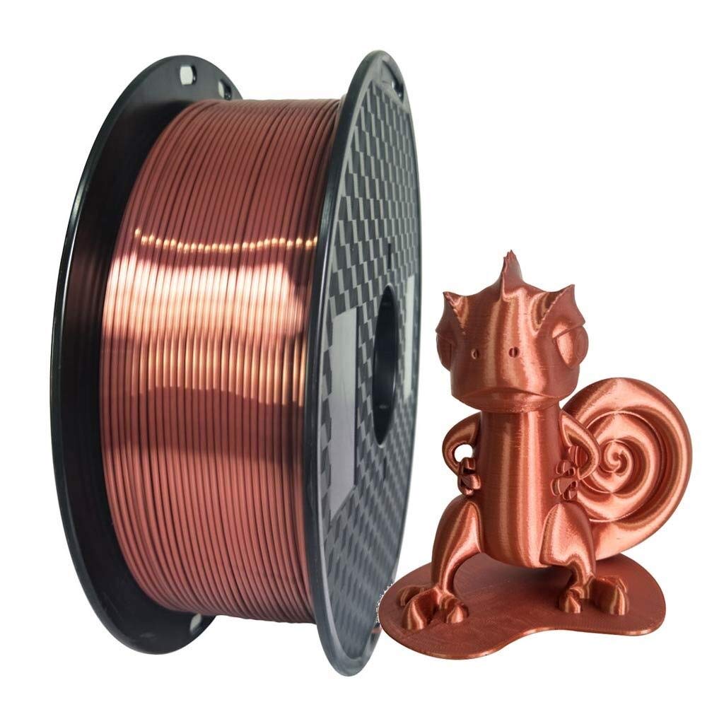 3D-Druckseide, PLA-Filament für 3D-Drucker, 1,75, 1 kg, seidenähnliches Design, Schwarz/Violett Silk Red Copper