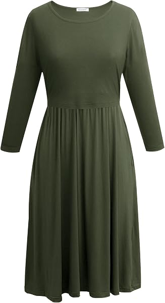 Smallshow Abiti per Allattamento Abito per Allattamento al Seno Manica 3/4 per Donna - 3