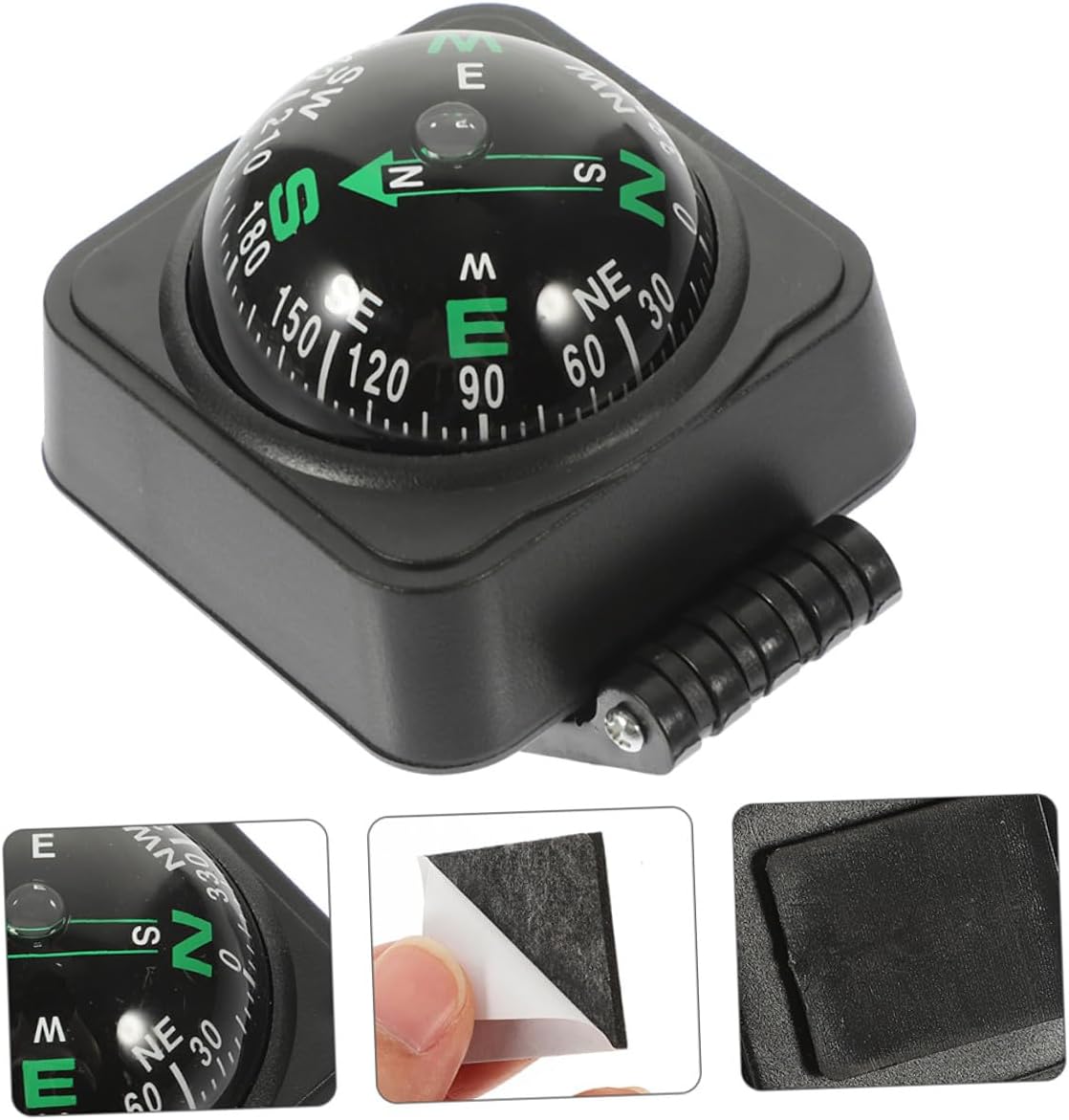 3pcs Adjustable Car Compass Ball for Dashboard Auto Compass for Directions Portable Vehicle Navigation Tool Suitable for Outdoor Driving and Boating