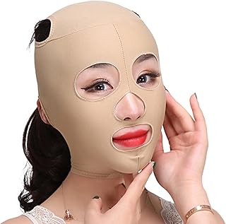 Lifting Facial Completo - queixo emagrecimento,Cinta modeladora facial fina, reutilizável e respirável com linha em V para emagrecimento, máscara para queixo Aitong