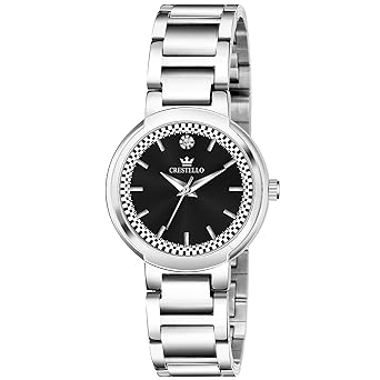 Crestello Staniless Steel Chain Analog Wrist Watch for Women