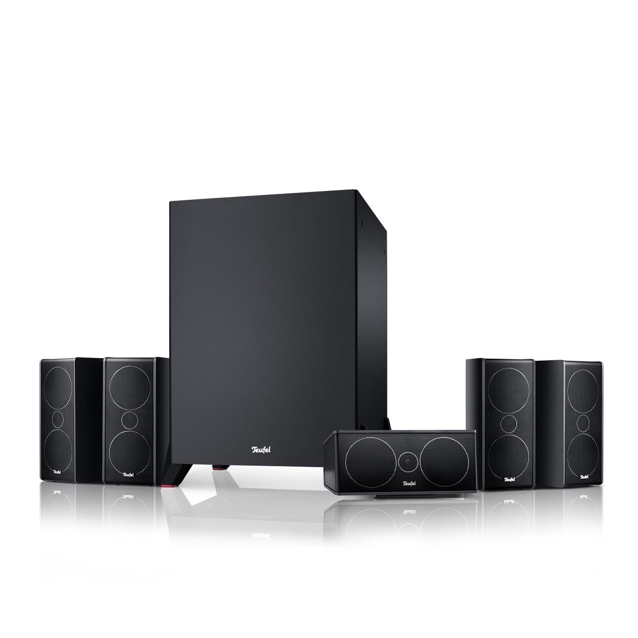 Teufel Power HiFi – Set Stereo Modulare Con Bluetooth, 2 Subwoofer Da 12", 440W Per Torre, Suono Potente E Definizione