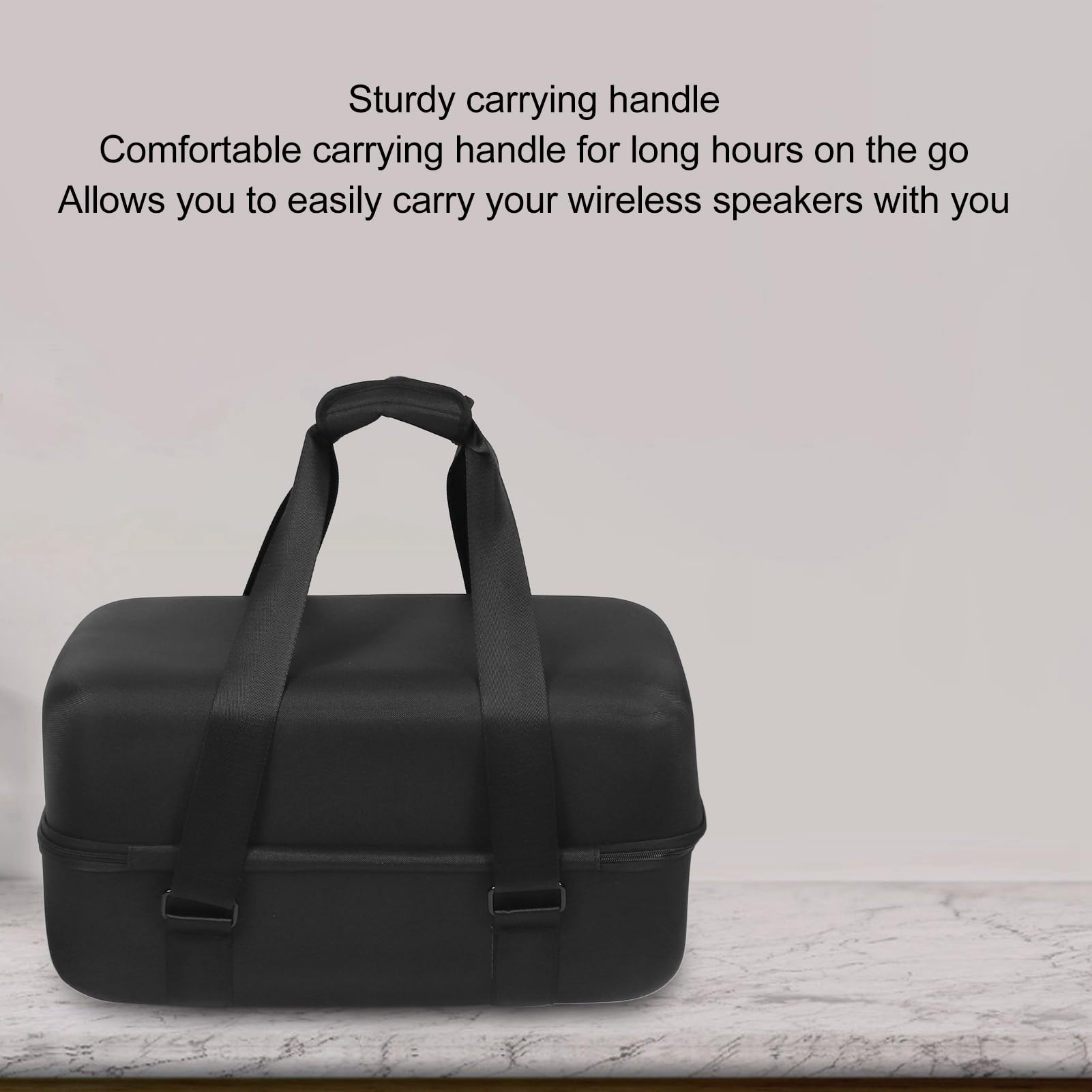 VGEBY Speaker Hard Case, Lightweight Hard Bluetooth Speaker Protective Pouch Shockproof Speaker Hard Travel Case with Handle for Speaker Accessories, VGEBYpgdzwu4sav