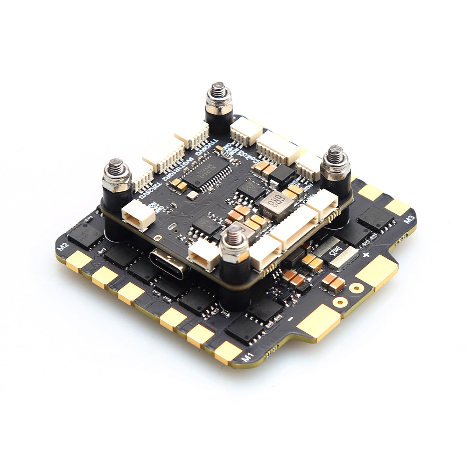 RiToEasysports Kontroler Lotu F722 z 80A 4w1 ESC STM32F722RET6 3 do 8S LiPo 16MB Blackbox Podwójny BEC 5V 10V dla FPV Freestyle Racing Zdalnie Sterowany Quadcopter (BLACK #-3)