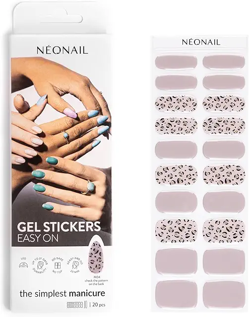 NÉONAIL Gel Stickers Easy On M04 - UV Gel Nail Strips for Quick Manicure