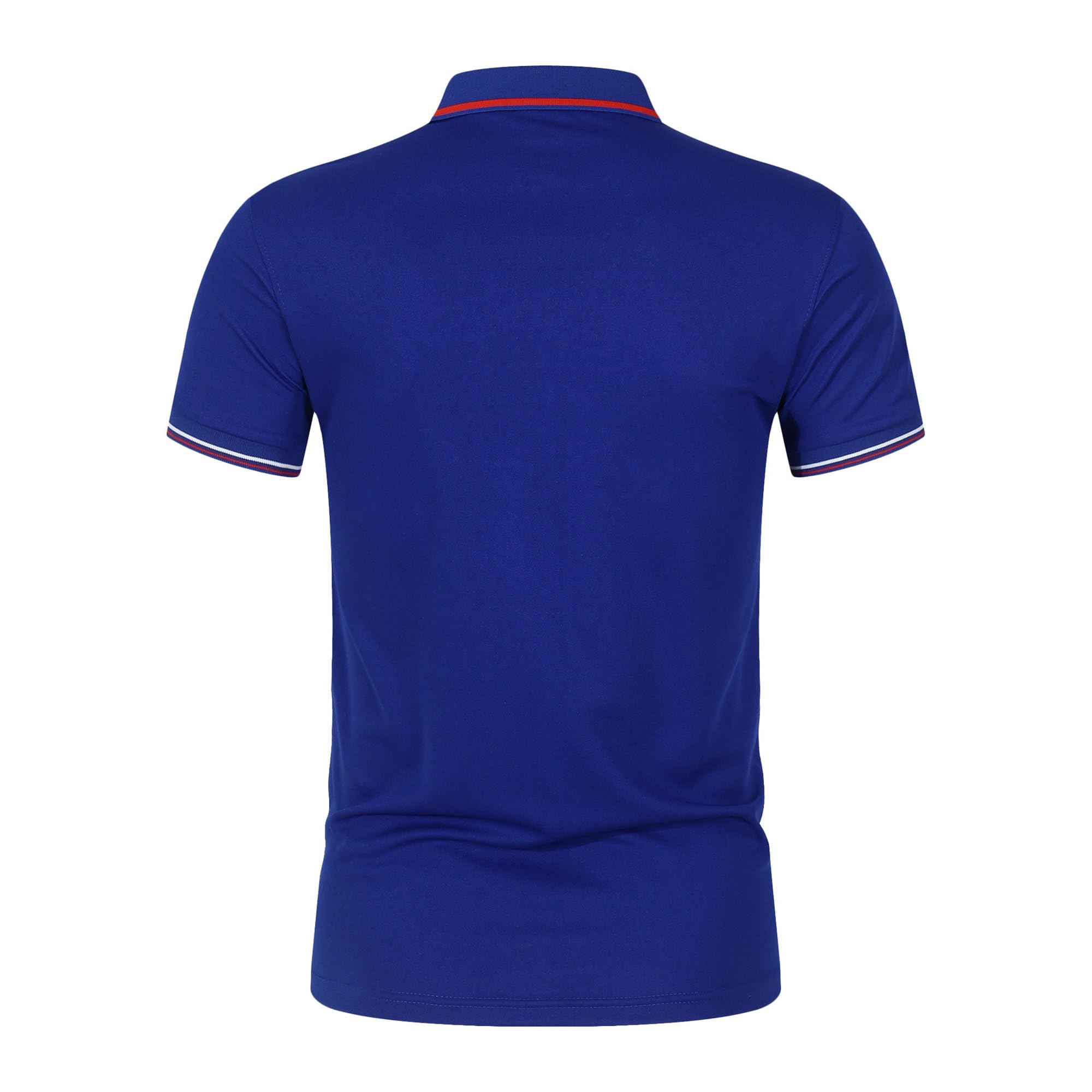 Men Quarter Button Lapel Henry Shirts Casual Polo Shirt for Party Working Summer Comfy Exercise Pullover Tops (Blue,Small)