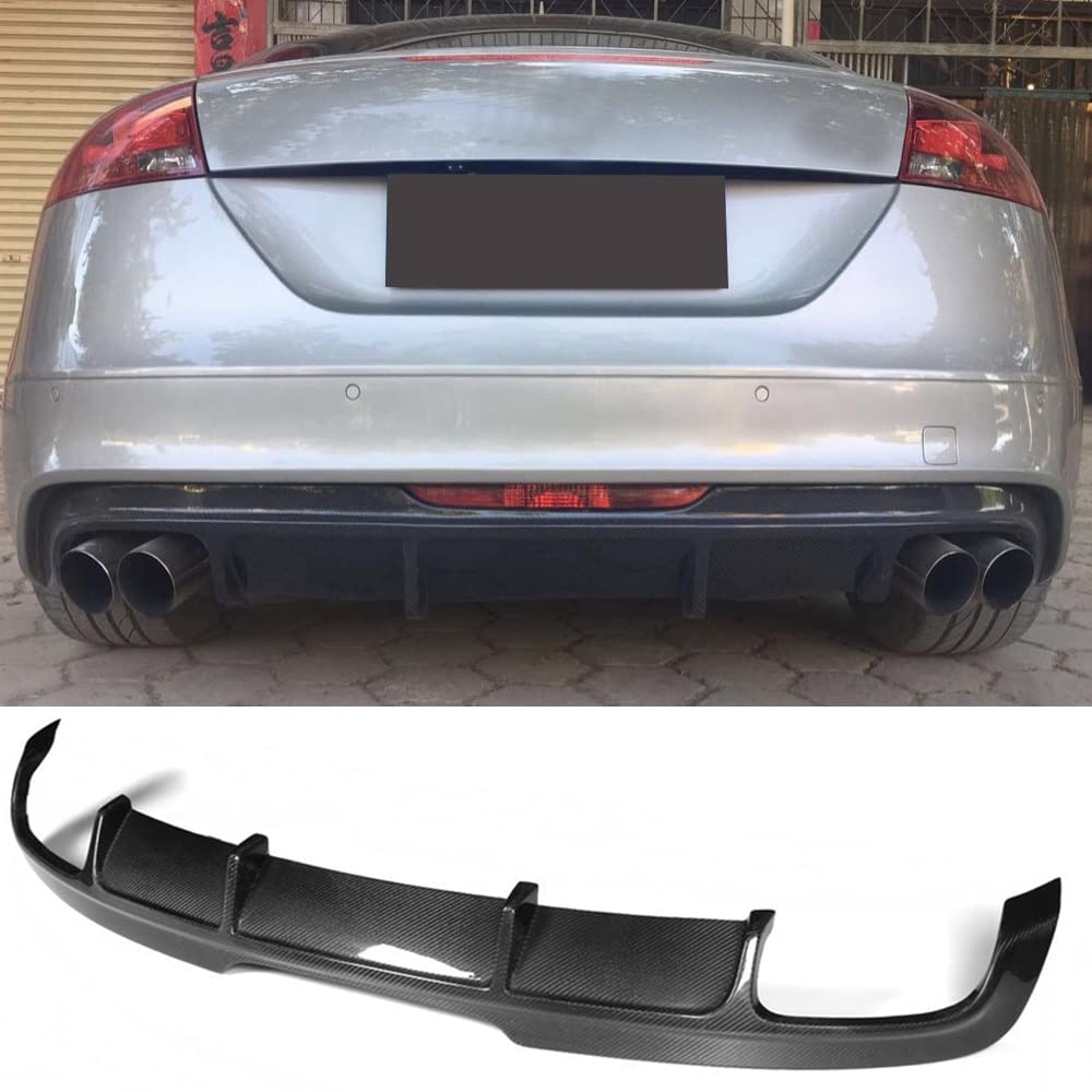 Diffuseur de Pare-Chocs de Voiture Diffuseur à la lèvre for Audi TTS 2008-2014 TT 2013 2014 Diffuseur de Pare-Chocs de Voiture Diffuseur Spoiler Lèvre Protecteur Fibre de Carbone