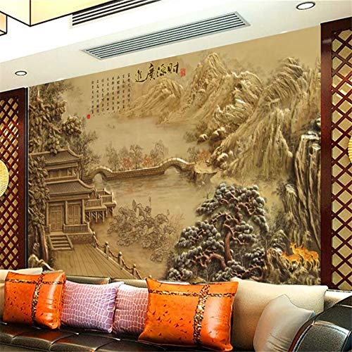 Image of Avikalp Exclusive AWZ0192 3D Mural China Retro Modern Scenery HD 3D Wallpaper[9 ft x 6 ft] / [274 cm x 183 cm]