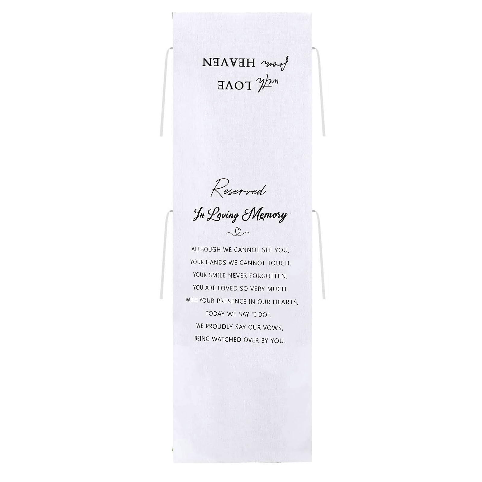 Bottone Wedding Chair Sign Flannel Fabric Reserved Seat Decoration for Ceremonies Parties and Event Elegant Wedding Decoration
