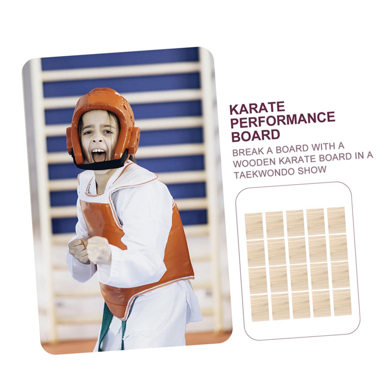 Anneome Lot de 20 Planches De Taekwondo Cassables en Bois 0,3 Cm Et 0,6 Cm, Accessoires D’entraînement pour Garçon Et Filles, Utilisation en Arts Martiaux Et Performances Taekwondo