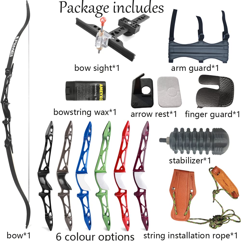 wolfman Bogenschießen Recurvebogen Set Erwachsene 66/68/70 Zoll 12-40 lbs Recurv Bogen Set Praxis Bogen Wettbewerb Bogen Jagd Bogen für Bogenschießen Club Schießwettbewerb RH