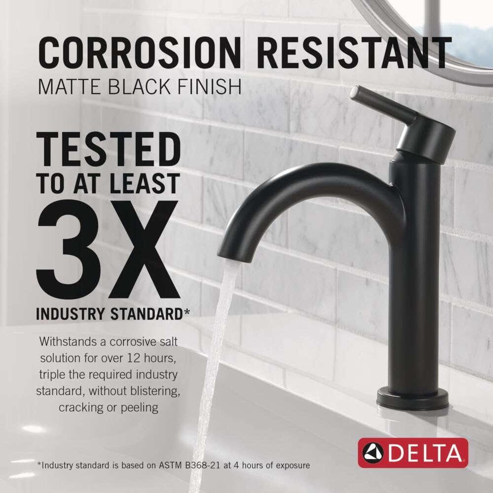 Amazon | Delta Faucet Nicoli マットブラック バスルーム蛇口