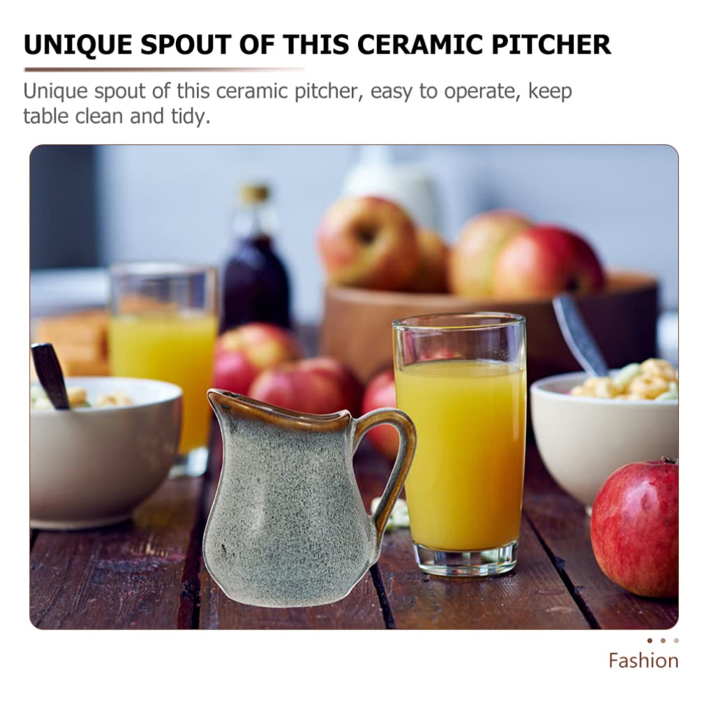 Tazza per Montare Il Latte Piccola brocca per la Panna in Ceramica: 2 Pezzi Mini brocca per la Panna da caffè e Latte Tazza con Manico brocca per servire Il,Colori Assortiti