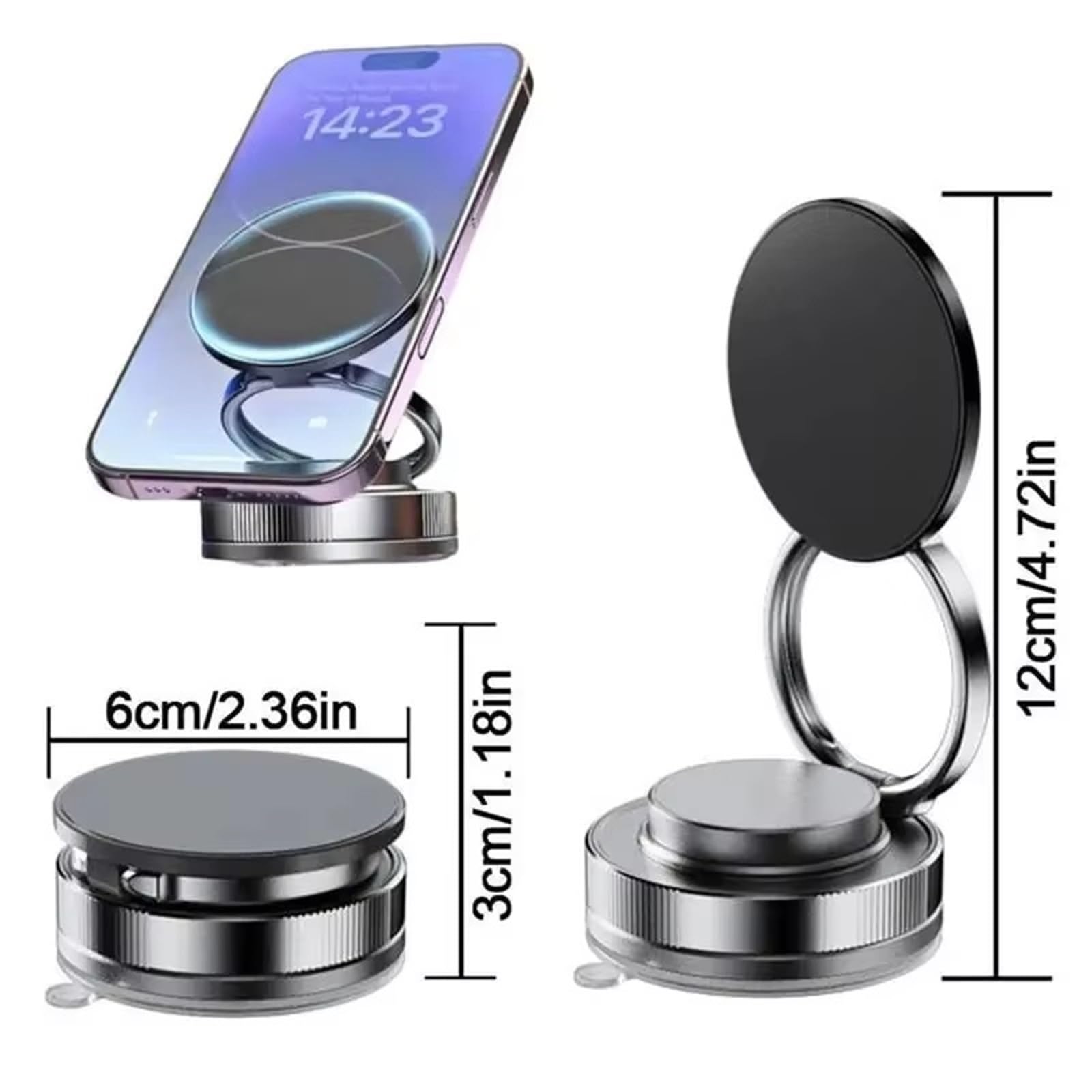 Per Iphone Supporto Magnetico Universale Telefono Auto Aspirazione A Vuoto Pieghevole Rotazione 360 ° Accessori Compatibile Porta Cellulare Auto