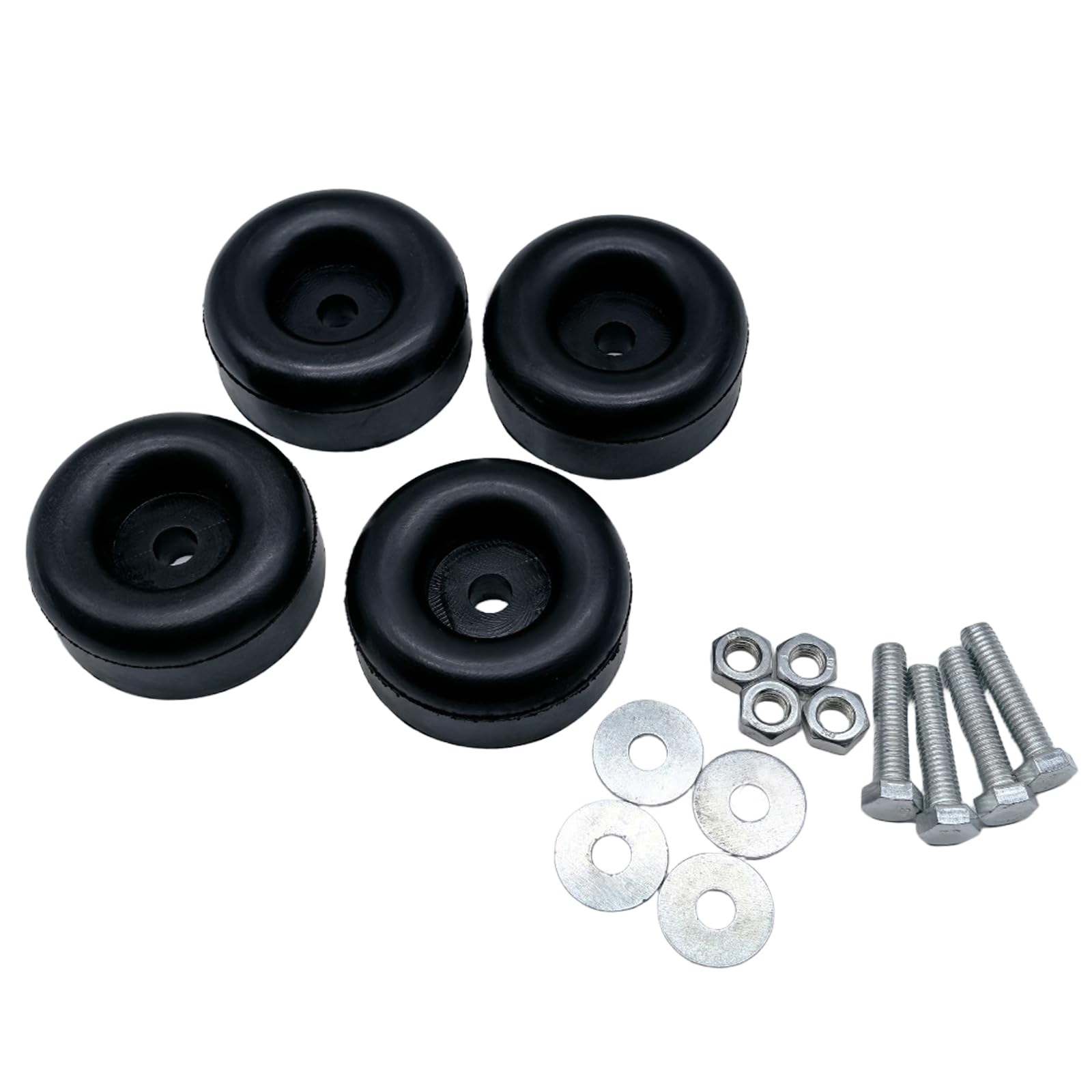 2 Pack Extreme Heavy Duty Anti-Vibration Rubber Foot Pads for Generators, Pressure Washers, Air Compressors, Reduce Noise & Keep Place (1"x2.5") (4 Packs)