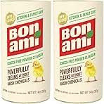 BON AMI Powder Cleanser for Kitchens & Bathrooms - All Types of Surfaces, Cleans Grime & Dirt, Polishes Surfaces, Absorbs Odors (2 Pack)