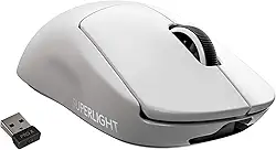 Mouse Gamer Sem Fio Logitech G PRO X SUPERLIGHT com Tecnologia LIGHTSPEED, Ultraleve 63g, 5 Botões Programáveis, Sensor HERO 25K e Bateria Recarregável - Compatível com POWERPLAY - Branco