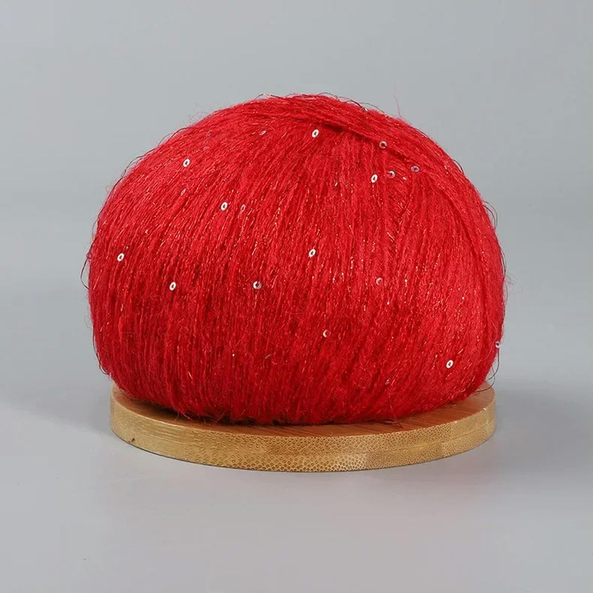 Filato Pizzo Mohair con Paillettes Uncinetto Maglia per Maglione Scialle Filati per Ricamo 450m/pz 50g 6pz