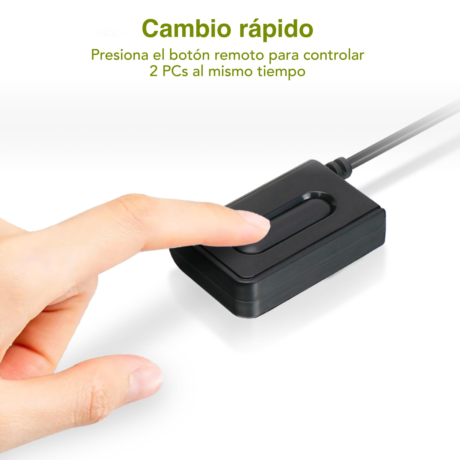 IOGEAR KVM Switch Conmutador HDMI 2 PC 1 Monitor 1080@60Hz Full HD para ratón Teclado Impresora con Cables USB HDMI y Control Remoto Plug and Play Compatible con Windows, Mac y Linux