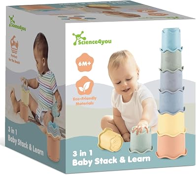 Science4you Gobelets Évolutifs 3-en-1 Bain et Motricité