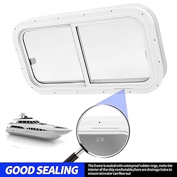 Amazon | XTevu マリンウィンドウ 800x400mm 丸いスライド 双方向移動