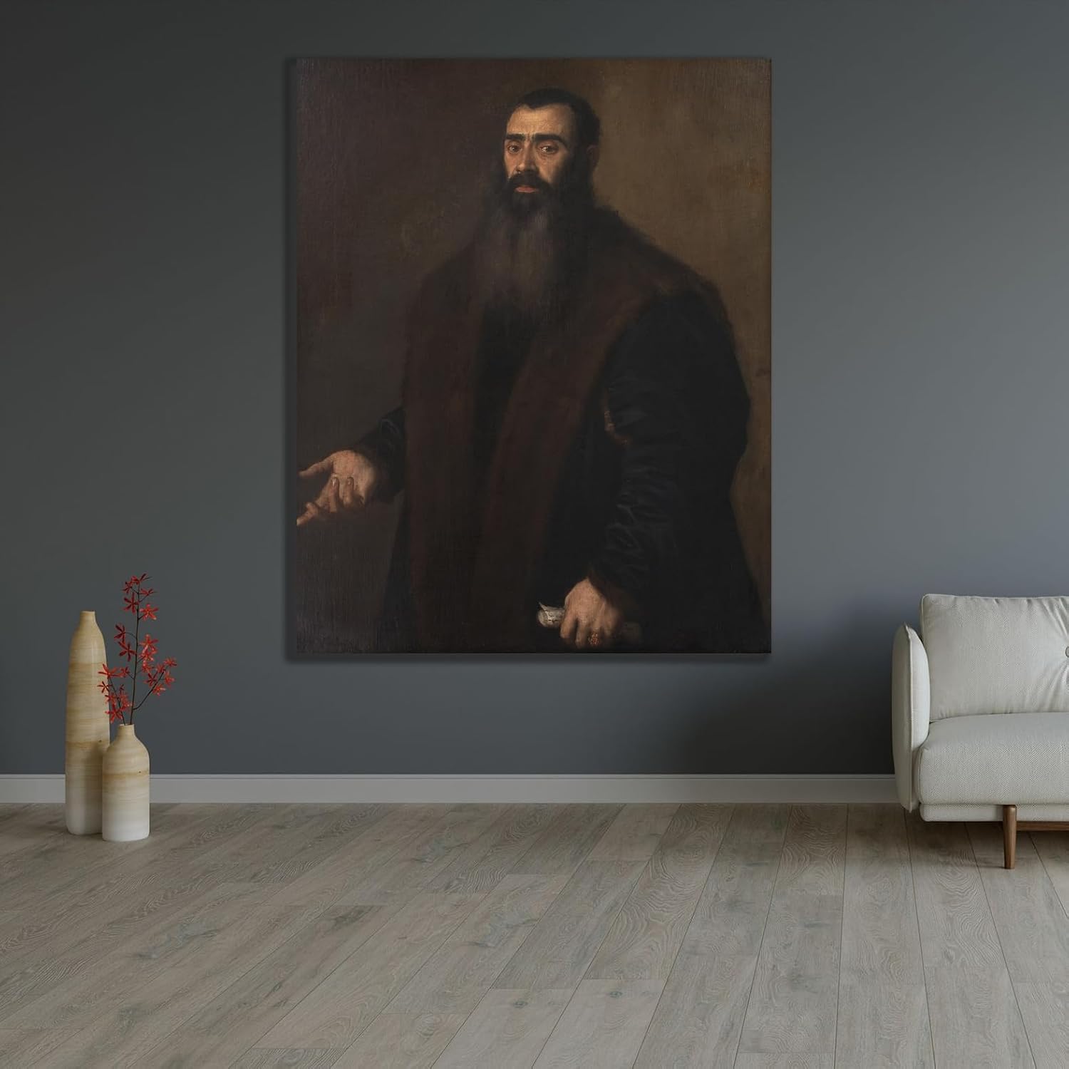 ArtDirect Portrait of the Nuremburg Merchant and Collector Willibald Imhoff the Elder (1519-1580) (1549 - 1570) Unframed Art Print Giclee Poster by Titian - Ready for Framing with Customization Sizes 8x10, 11x14, 16x20, 24x30, 36x45 and 48x60 inches