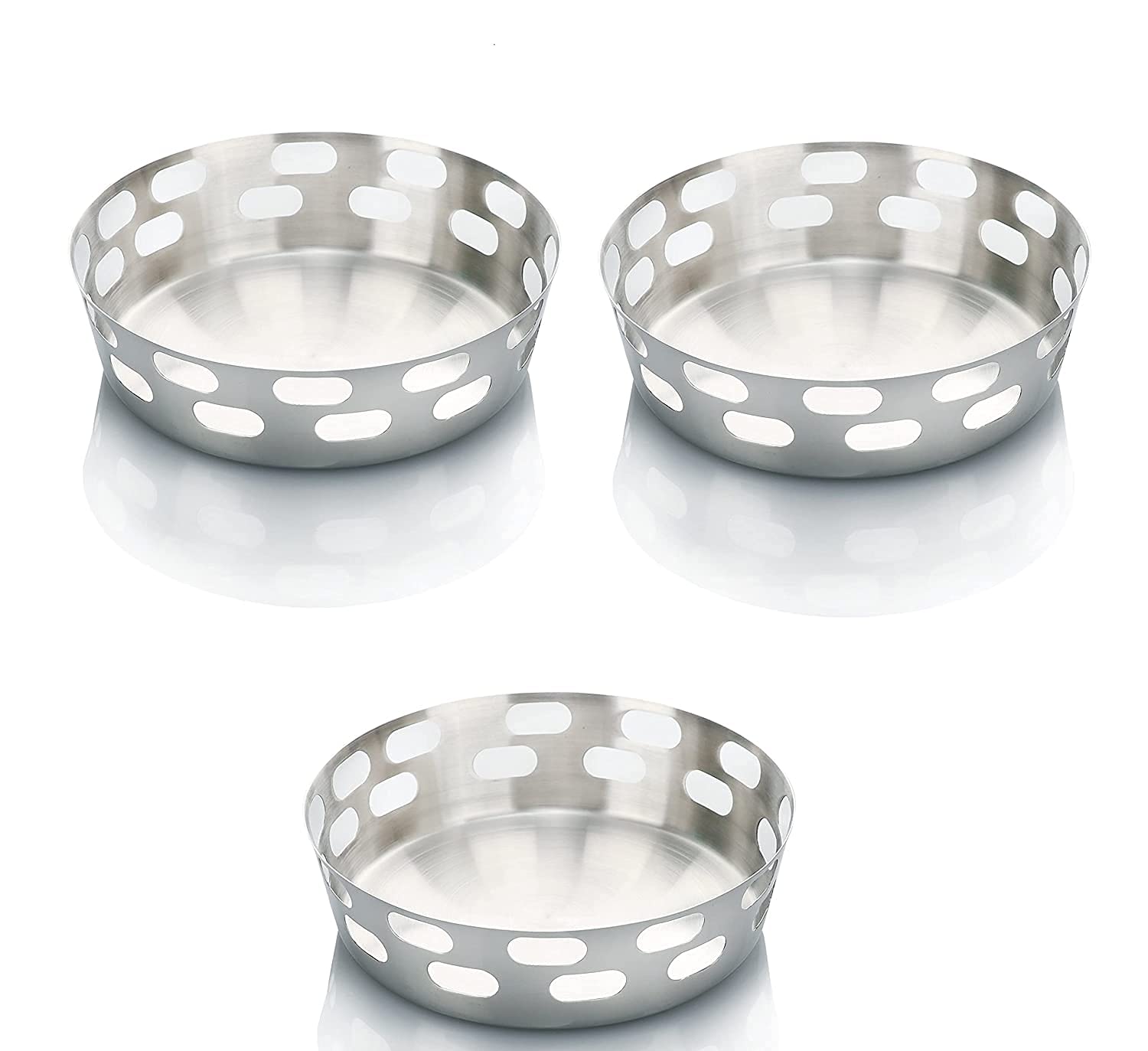 SAGER Stainless Steel Bread Basket Set - 5 Piece -5
