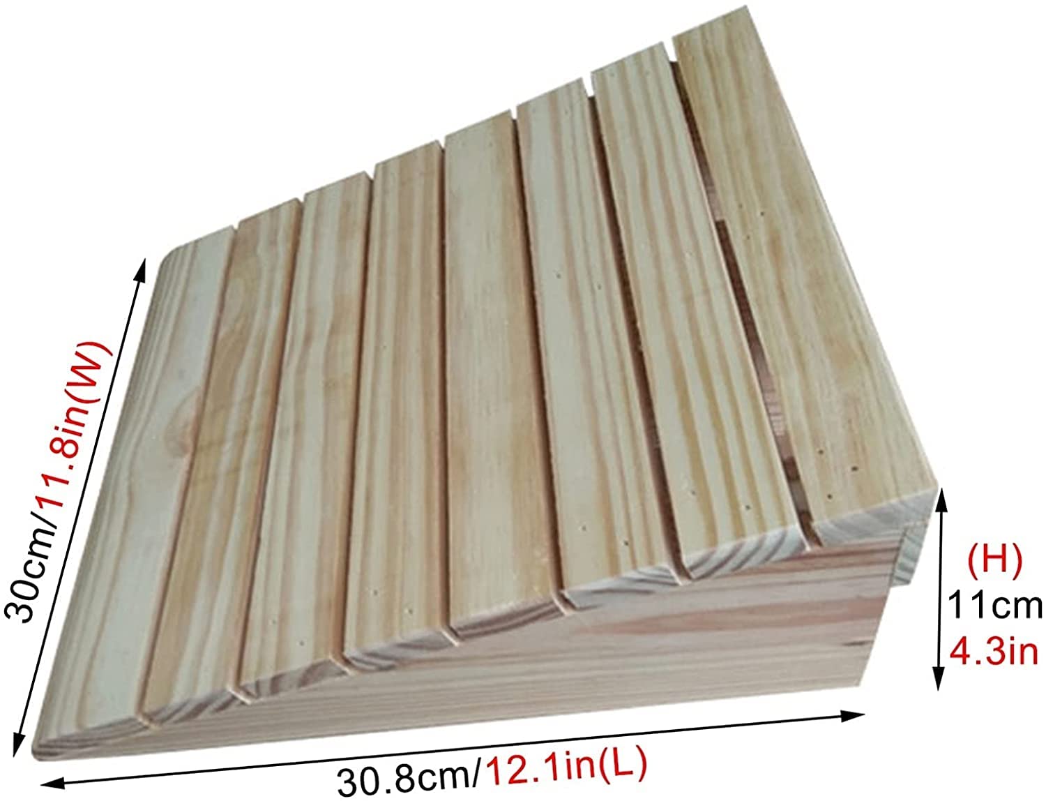 Umbral de Puerta de rampas de Madera con manija, escalón de Puerta de acera pequeño portátil para Mover Silla de Ruedas/Bicicleta/Scooter (Talla : 30.8x30x11cm)